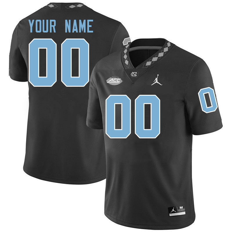 Custom North Carolina Tar Heels Name And Number College Football Jerseys Stitched-Black